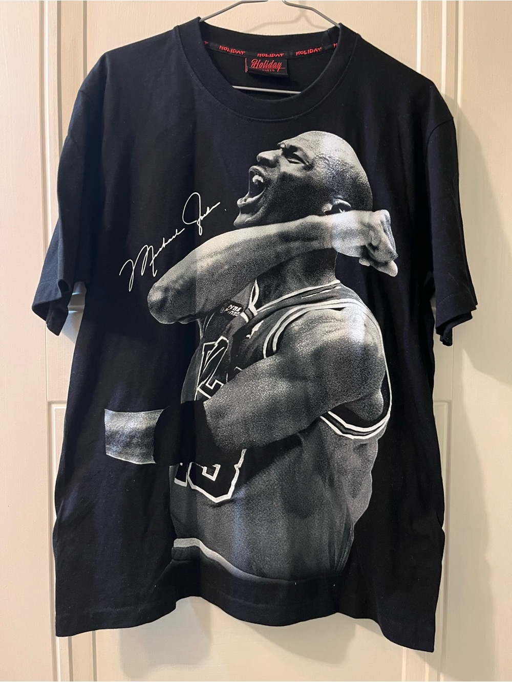 Michael Jordan Double Sided Black Short Sleeve Tee - Men